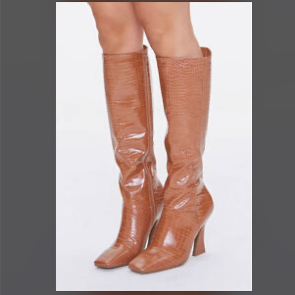 Knee high brown boots